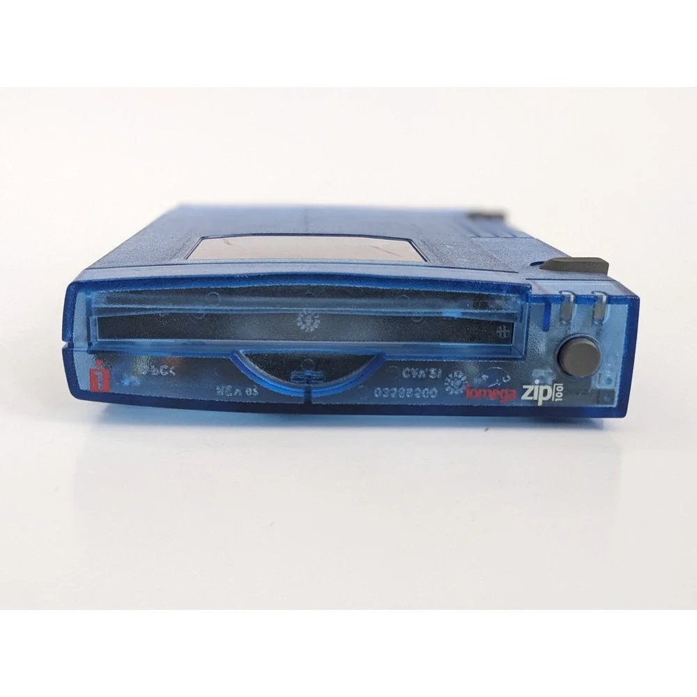 VTG 2000s Iomega Zip 100 MB USB External Drive Translucent Blue Z100USB Untested